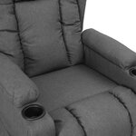 vidaXL Fauteuil Gris clair Tissu