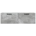 vidaXL Meuble TV mural Gris béton 98 x 31 x 30 cm Bois d'ingénierie