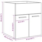 vidaXL Meuble lavabo de salle de bain vieux bois bois d'ingénierie