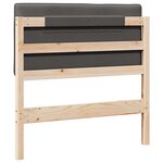 vidaXL Tête de lit capitonnée Brun et gris foncé 80 cm Pin massif