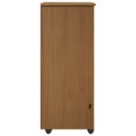 vidaXL Cabinet roulant avec roue Marron miel 34 x 39 x 93 5 cm