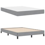 vidaXL Lit à ressorts avec matelas Gris clair 140 x 190 cm tissu