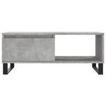vidaXL Table basse Gris béton 90x50x36 5 cm Bois d'ingénierie