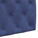 vidaXL Tête de lit suspendue Avec lumière LED Bleu police Velours