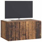 vidaXL Meuble TV mural 59 5 x 41 x 30 cm Bois ancien Bois d'ingénierie