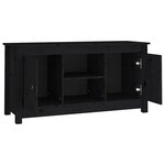 vidaXL Meuble TV Noir 103x36 5x52 cm Bois de pin massif