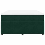 vidaXL Sommier à lattes de lit et matelas Vert foncé 160x200cm Velours