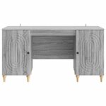 vidaXL Bureau Sonoma gris 142 5 x 50 x 75 cm Bois d'ingénierie