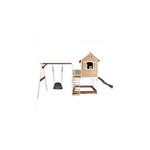 AXI Classic Liam Maisonnette avec Nid Roxy Balancoire Marron Blanc Toboggan Gris