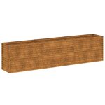 vidaXL Lit surélevé de jardin 291x50x69 cm acier corten