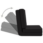 vidaXL Chaise pliable de sol Noir Similicuir
