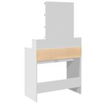 vidaXL Coiffeuse avec LED blanc 80x41x144 5 cm