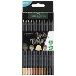Etui de 12 Crayons de Couleur Triangulaire Black Edition Ton Chair FABER-CASTELL