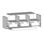 vidaXL Meuble TV blanc 99x39x44 cm acier