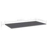 vidaXL Panneaux bibliothèque 8 Pièces Gris brillant 80x30x1 5cm Aggloméré