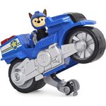 Pat patrouille - vehicule + figurine amovible chase moto pups paw patrol - moto rétrofriction - 6061223 - jouet enfant 3 ans et +