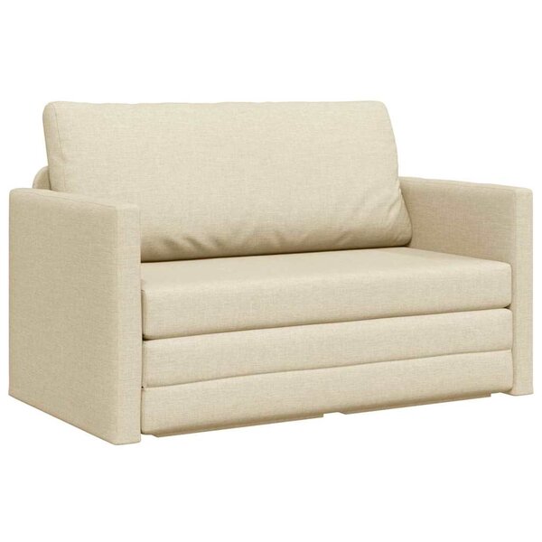 vidaXL Canapé-Lit Crème 124 x 71 x 78 cm tissu