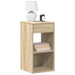 vidaXL Tables de chevet avec tiroir 2 Pièces chêne sonoma 35x34x66 5 cm
