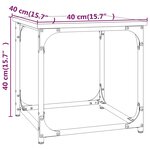 vidaXL Table d'appoint Noir 40x40x40 cm Bois d'ingénierie