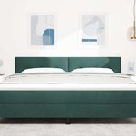 vidaXL Tête de lit avec tête de lit Vert foncé 180 cm Cuir synthétique