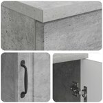 vidaXL Bureau Gris béton 142 5 x 50 x 75 cm Bois d'ingénierie