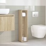 vidaXL Meuble de salle de bain avec porte-rouleau chêne sonoma
