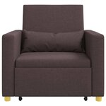 vidaXL Canapé-lit escamotable simple Marron foncé 90 x 165 x 87 cm