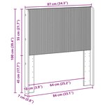 vidaXL Tête de lit Blanc brillant