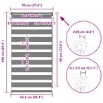 vidaXL Store zèbre blanc 70x100 cm largeur du tissu 65 9 cm polyester