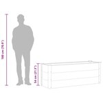 vidaXL Lit surélevé de jardin WPC 150x50x54 cm Gris