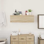vidaXL Armoire murale de bain chêne sonoma 100x25x30cm bois ingénierie