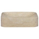 vidaXL Lavabo Crème 40x40x10 cm Marbre