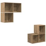 vidaXL Ensemble meuble TV 4 Pièces chêne artisanal 37 x 37 x 72 cm