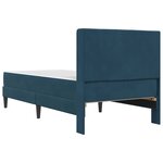 vidaXL Cadre de lit avec matelas Bleu 90 x 200 cm Velours