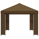 vidaXL Pavillon 4 × 3 m Taupe Polyester et Acier 190 gsm