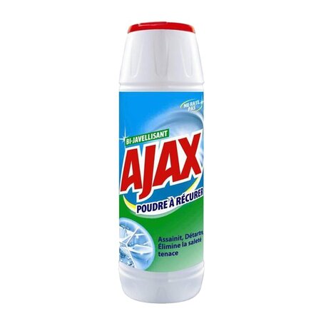 Ajax Poudre à Récurer Bi-Javelisant 750g (lot de 8)