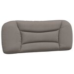 vidaXL Cadre de lit avec tête de lit Taupe 100x200 cm Tissu