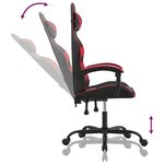 vidaXL Chaise de jeu Noir et rouge Similicuir