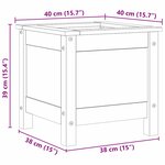 vidaXL Cache-pot de jardin Brun cire 40 x 40 x 39 cm Pin massif