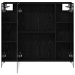 vidaXL Armoire Miroir de Salle de Bain Chêne noir 80 x 14.5 x 70 cm
