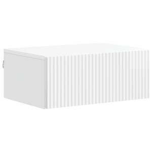 vidaXL Cabinet de chevet mural Blanc brillant 49 x 34 5 x 20 cm