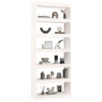 vidaXL Bibliothèque/Séparateur de pièce Blanc 80x30x199 5cm Pin massif