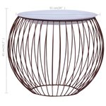 vidaXL Table basse Doré Ø 51 cm
