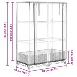 vidaXL Jardinière surélevée avec housse aspect rotin 80x40x123 cm