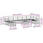 vidaXL Ensemble de canapés d'extérieur 11 Pièces Naturel