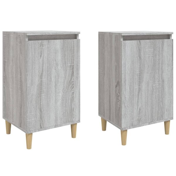 vidaXL Tables de chevet 2 Pièces sonoma gris 40x35x70cm bois d'ingénierie