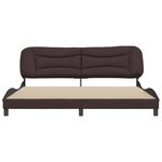 vidaXL Cadre de lit sans matelas Hvar marron foncé 200x200 cm tissu