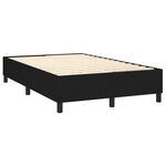 vidaXL Sommier à lattes de lit avec matelas Noir 140x190 cm Tissu