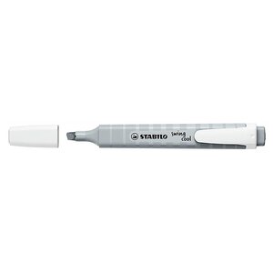 Surligneur swing cool pointe biseau pastel gris soie stabilo