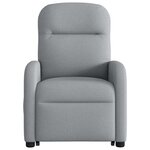 vidaXL Fauteuil de massage inclinable Gris clair Tissu